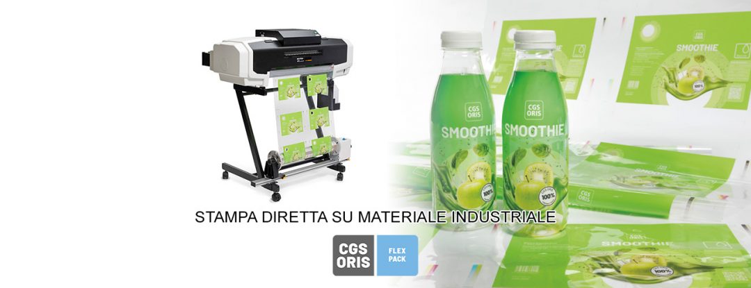 La prova colore flexo ORIS FLEXPACK è l'unica stampata direttamente sul materiale industriale senza bisogno di trattamenti aggiuntivi